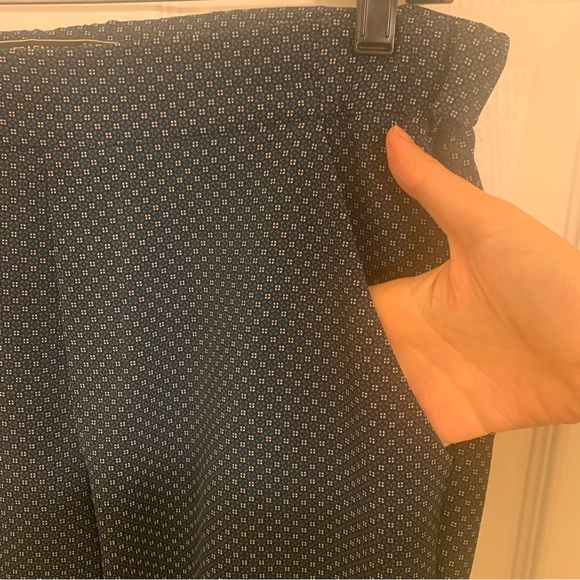 ZARA dark teal pattern pants - Picture 3 of 5